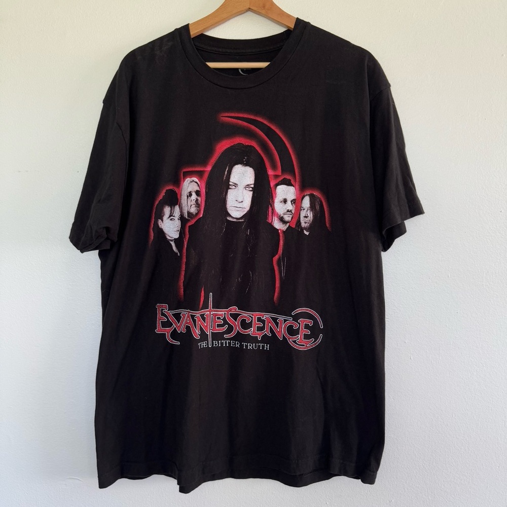 2021 Evanescence The Bitter Truth Tour T-Shirt Mens XL Black Music Rock Band Tee